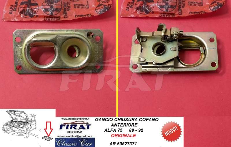 GANCIO CHIUSURA COFANO ALFA 75 (60527371)